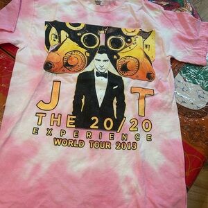 Pink and White 20/20 Experience Tour T-Shirt